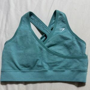 Gymshark Cross-Back Teal Sports Bra
